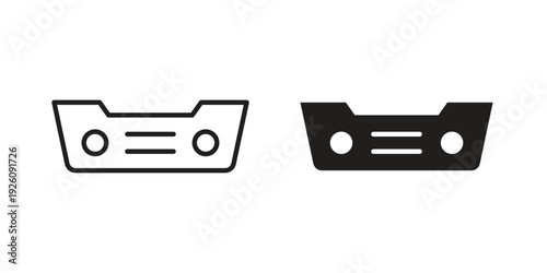 Car bumper icon vector logo design element. Vector emblem template.