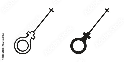 Car dipstick icon vector logo design element. Vector emblem template.