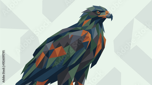 Geometric Eagle Graphic Design | Low Poly Bird Illustration for Branding & Marketing