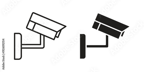 CCTV icon vector logo design element. Vector emblem template.