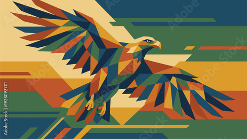 Geometric Eagle Art for Business Branding & Marketing Campaigns | Bold Abstract Eagle Design