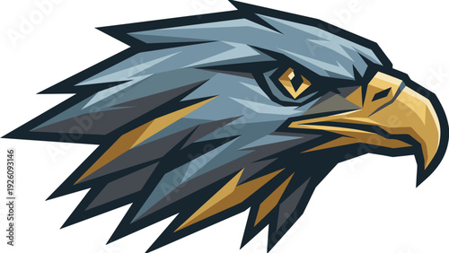 Fierce Eagle Head Logo Design for Sports Teams & Brands | Vector Art