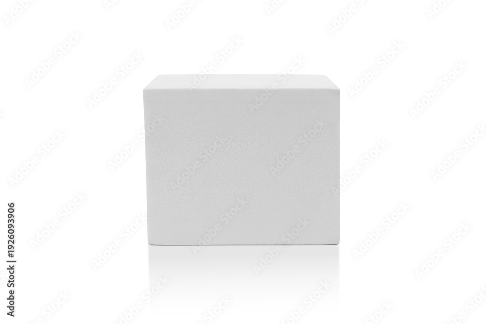 Fototapeta premium Cube on white background highlights its shape, isolated, PNG