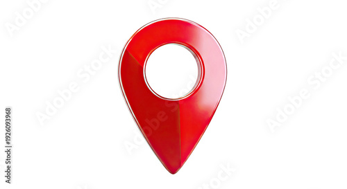 Red 3D Location Pin Icon