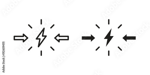 Conflict icon vector logo design element. Vector emblem template.