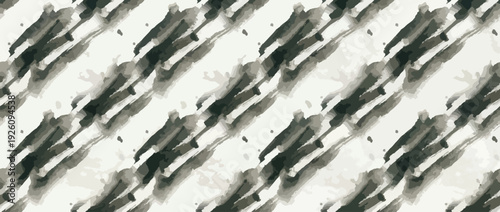 Crayon scribble diagonal organic lines seamless texture pattern. Zebra animal motif background. Cross hatch black and white sketch seamless texture. Hand drawn line hatching scribble strokes.