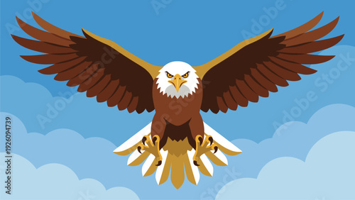 Majestic Eagle Soaring High, Symbol of Freedom & Power for Commercial Design
