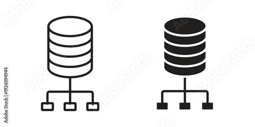 Data center icon vector logo design element. Vector emblem template.