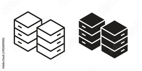 Data center icon vector logo design element. Vector emblem template.