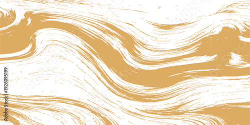 An abstract orange vector illustration blends with blue liquid ripples and splashing water droplets to create a clean concentric wave pattern