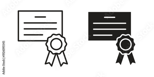 Diploma icon vector logo design element. Vector emblem template.