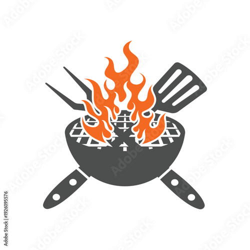 bbq grill logo icon