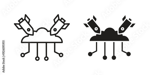 DOS icon vector logo design element. Vector emblem template.