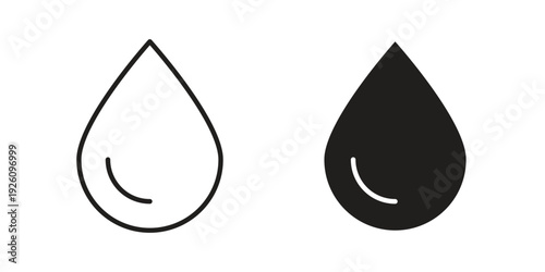 Drop icon vector logo design element. Vector emblem template.