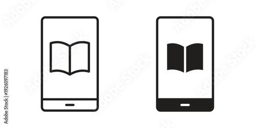 Ebook icon vector logo design element. Vector emblem template.
