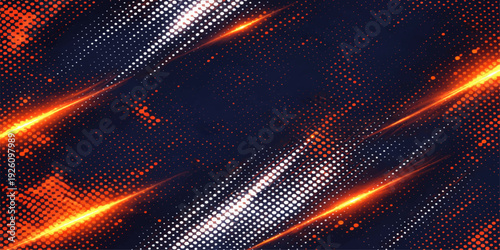 An abstract fire background design features a glowing orange and red light pattern with a bright vector illustration texture on a dark black backdrop