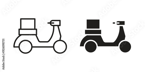 Food delivery icon vector logo design element. Vector emblem template.