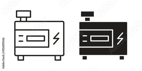 Generator icon vector logo design element. Vector emblem template.