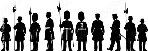 British Guard in Traditional Bearskin Uniform silhouette