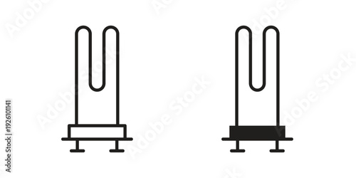 Heating element icon vector logo design element. Vector emblem template.