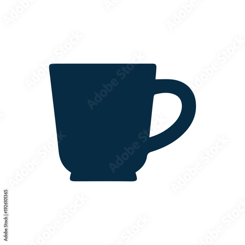Simple Dark Blue Coffee Mug Icon For Web And Mobile Applications