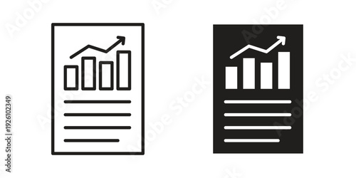 Income statement icon vector logo design element. Vector emblem template.