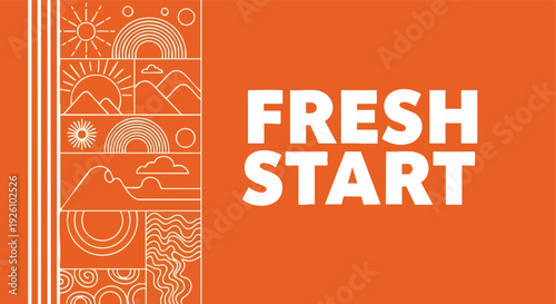Fresh Start. Graphic Design. Minimalist. Abstract. Motivational.