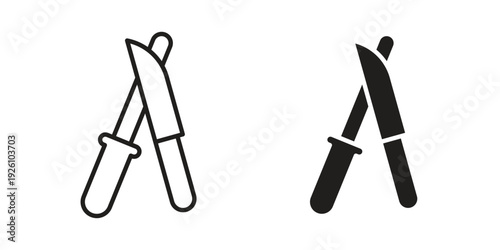 Knife sharpener icon vector logo design element. Vector emblem template.