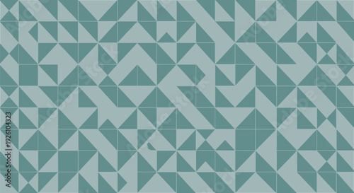 Abstract geometric pattern of overlapping teal and gray triangles