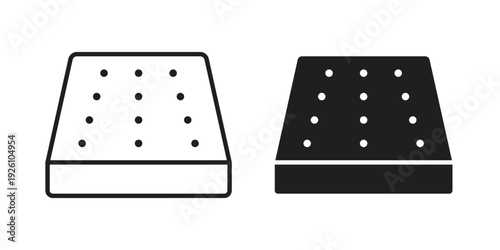 Mattress icon vector logo design element. Vector emblem template.