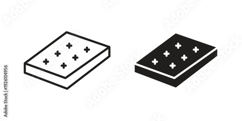 Mattress icon vector logo design element. Vector emblem template.