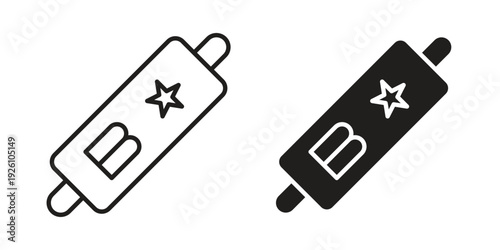 Mezuzah icon vector logo design element. Vector emblem template.