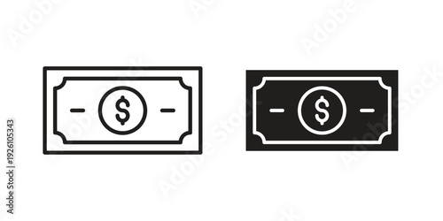 Money icon vector logo design element. Vector emblem template.