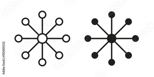 Multichannel icon vector logo design element. Vector emblem template.