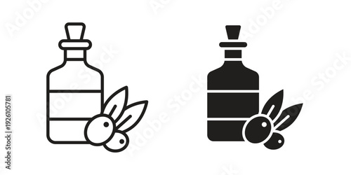 Olive oil icon vector logo design element. Vector emblem template.