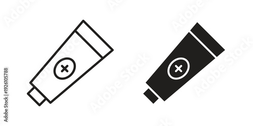 Ointment icon vector logo design element. Vector emblem template.