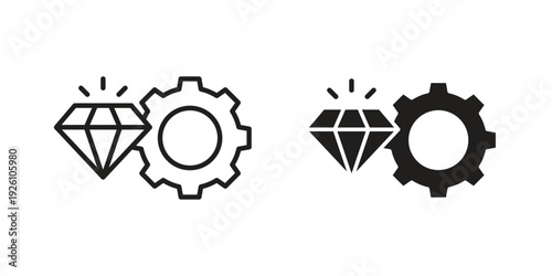 Operational excellence icon vector logo design element. Vector emblem template.