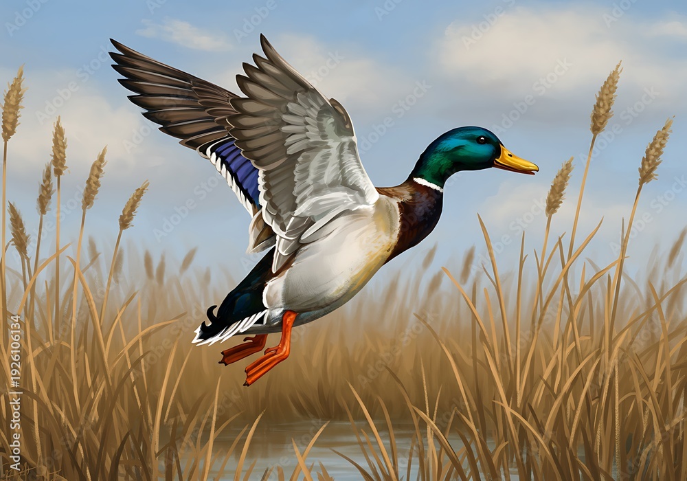 Fototapeta premium Mallard's Ascent