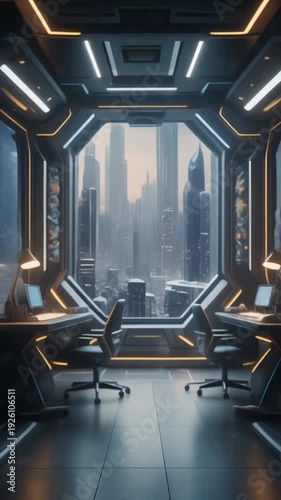 office interior with city view, part 6