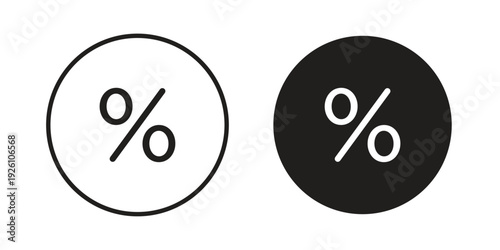 Percent icon vector logo design element. Vector emblem template.