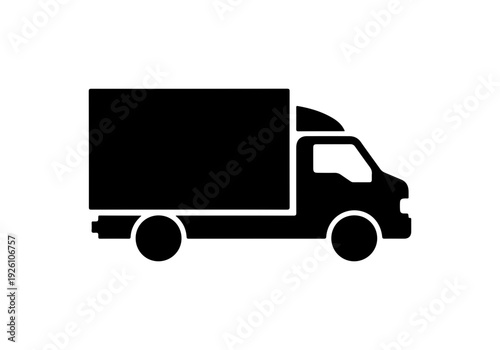 Delivery truck driving on the road with cargo