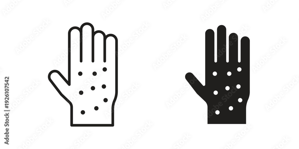 Fototapeta premium Rash hand icon vector logo design element. Vector emblem template.