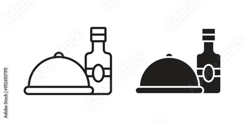 Room service icon vector logo design element. Vector emblem template.