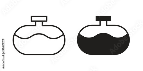 Sewerage tank icon vector logo design element. Vector emblem template.