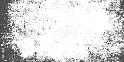 Vintage halftone newspaper texture with distressed ink marks aged newsprint background and white grunge space.