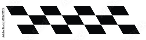 Bold diagonal checkered racing stripe, modern motorsport speed banner for automotive branding and competition layouts