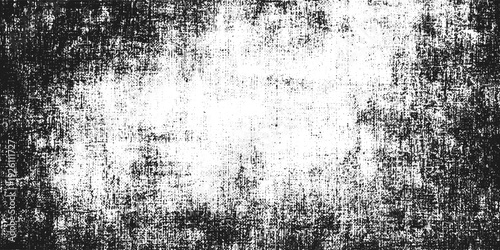 Black grain noise texture on white background with distressed aged appearance dirty grunge particle overlay.