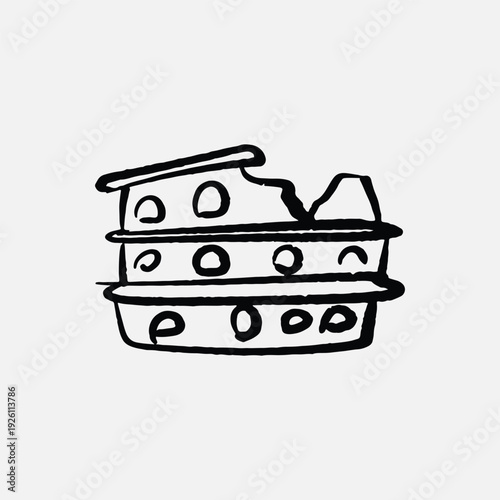 Illustration of an history sketch ink colosseum