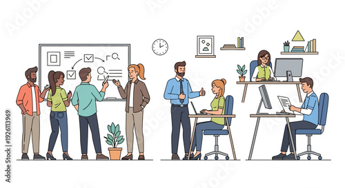 Professional Office Collaboration Productivity Meeting