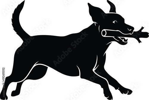 dog silhouette vector